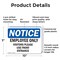 Signmission Employees Only Visitors Please Use Front Entrance OSHA Notice Sign, Plastic, 10in W x 7in L, 2PK OS-2PACK-NS-P-710-L-12011 - alternate 3